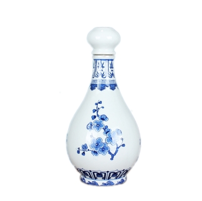 景德镇珐琅彩白菜陶瓷酒瓶 集艺术、招财与实用于一体的珍藏级酒具